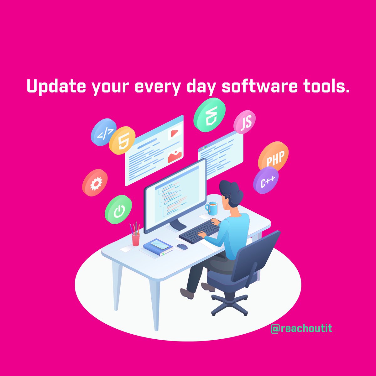 ReachOutIT's tweet image. Keep your software up to date.
Regular updates often include security patches that help safeguard against emerging threats.
#ReachOutIT #SoftwareUpdates #SecurityPatches #CyberHygiene