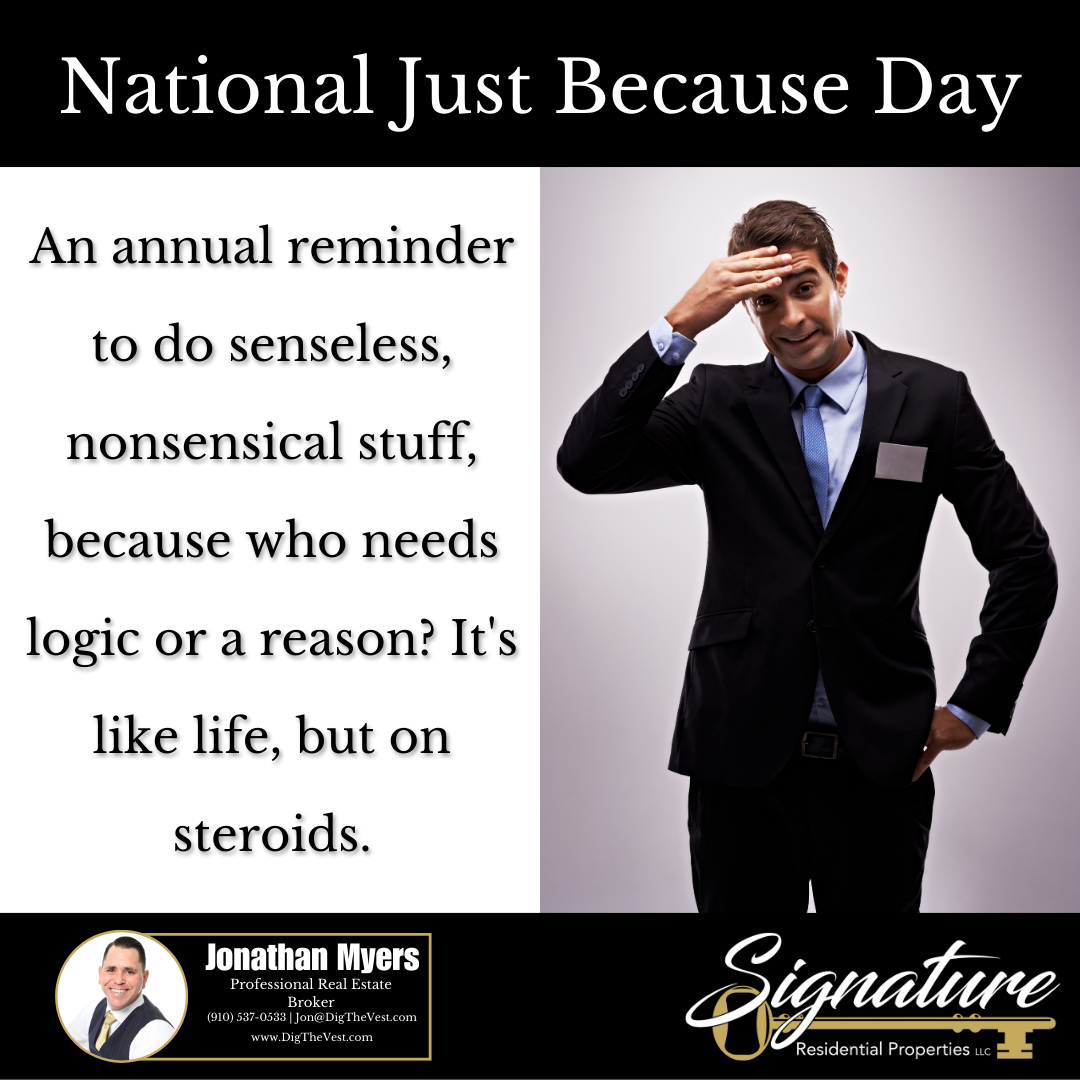 DigTheVest's tweet photo. It's National Just Because Day! 🎉 A day when you can do anything you want, for no reason at all. Want to wear your Halloween costume to work? Go for it! 🧙‍♂️ Feel like eating ice cream for breakfast? Why not? 🍦  #NationalJustBecauseDay #DoWhatYouWant https://t.co/LzbQqE2Kdx