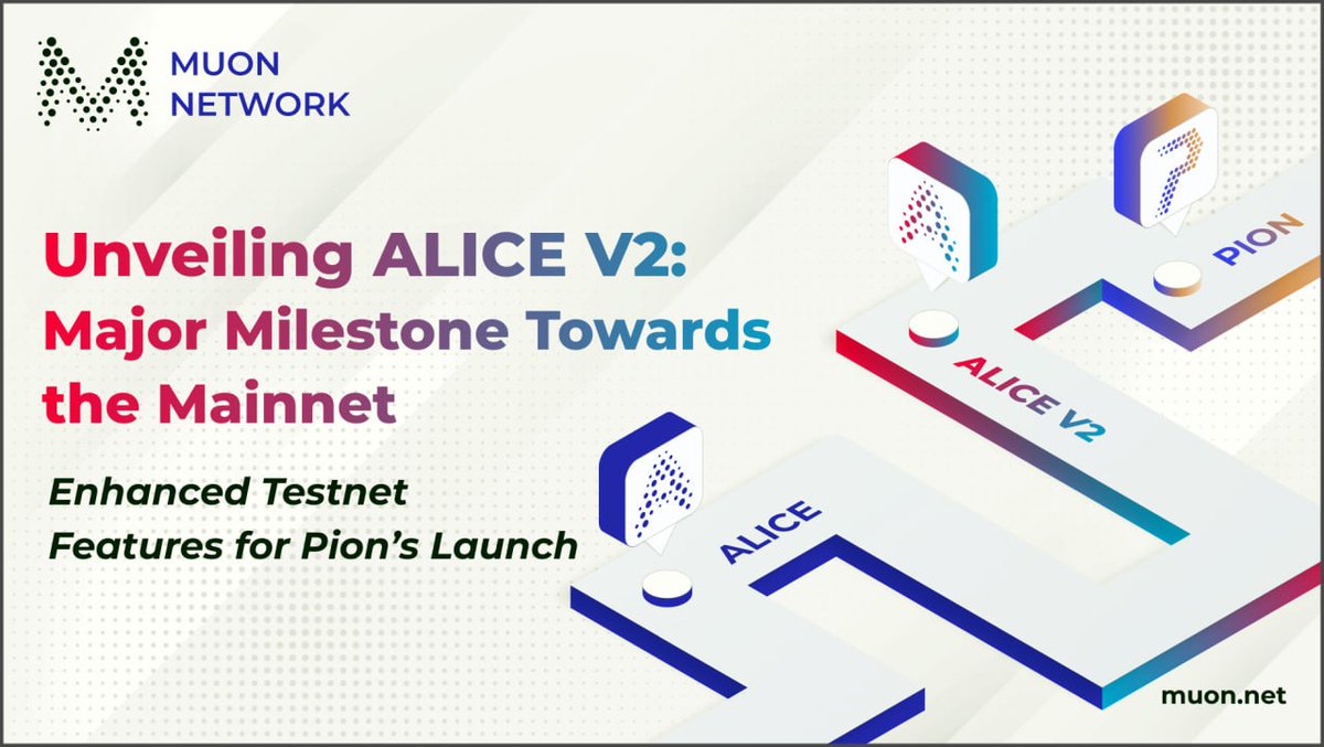 More than 1,500 node operators have joined Alice V2 in only 4 days. 😎

Alice V2 is the last stop before the launch of the Pioneer network.

Read our Medium Article to know more.
medium.com/muon/unveiling…