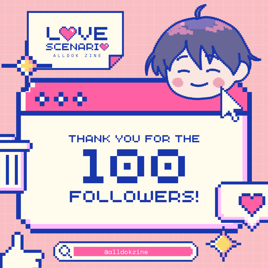 Thank you for over 100 followers already! We appreciate all your support 🩷 Don't forget to fill out our interest check! ✨ bit.ly/AllDokIC