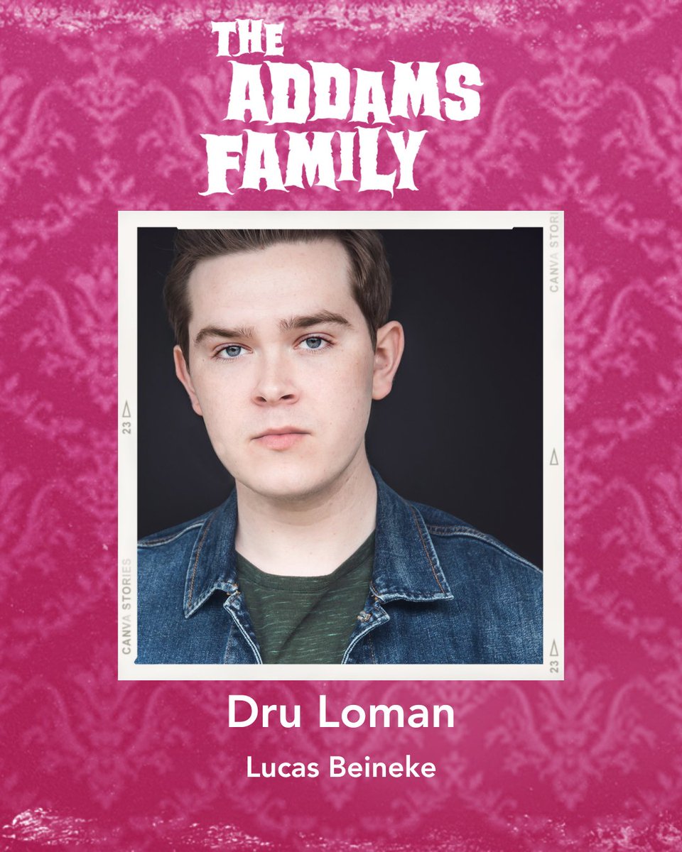 See DRU LOMAN as Lucas Beineke in THE ADDAMS FAMILY at Metropolis!

September 14 – October 8, 2023
Tickets available now 🎟️

#ADDAMSFAMILYMPAC #Metropolisarts #castbio #castannouncement #theaddamsfamilymusical #theatrelife #thingstodoinchicago #arlingtonheights