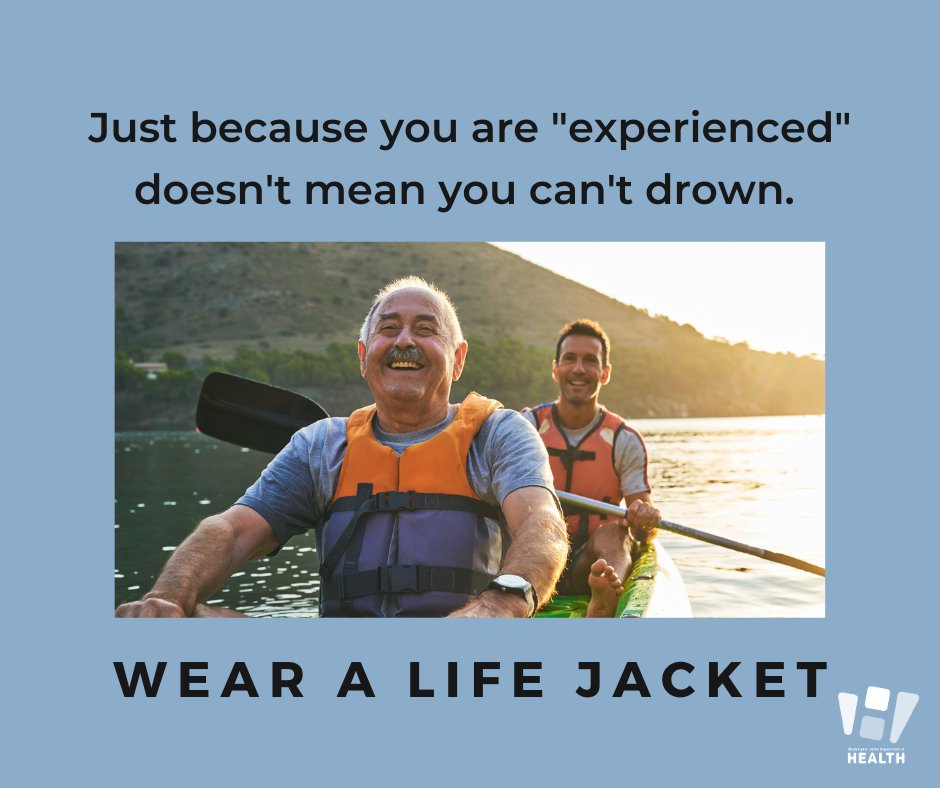 Even experienced boaters are at risk of drowning. Wear a life jacket. #WaterSafety #PreventDrowning #WearALifeJacket