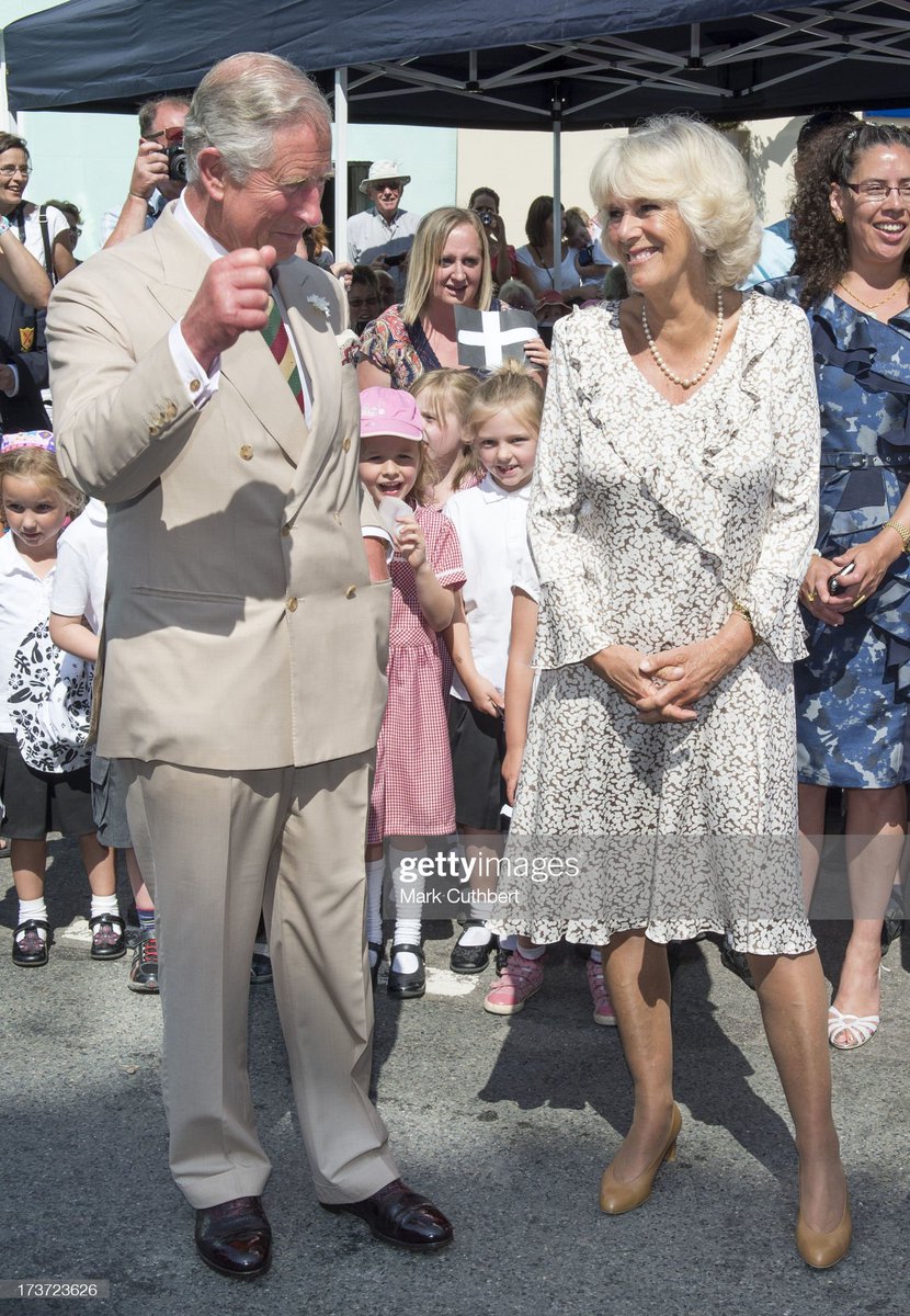 They are Too Much sometimes... Prince Charles was pictured cheering as Camilla is played Happy Birthday during a visit to Lostwithiel

#KCIII #QueenCamilla