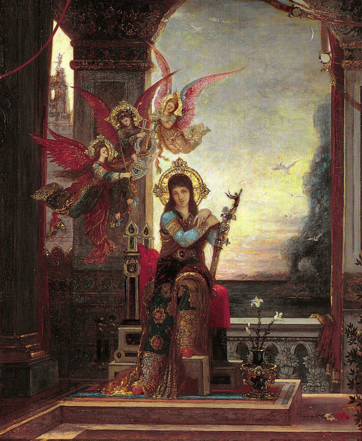 Saint Cecilia and the Angels of Music, 1880 #GustaveMoreau