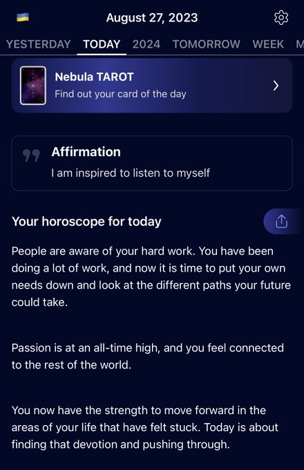 My horoscope for today! 🥹🫡🙌🏼 https://t.co/kWhCxo3pBV