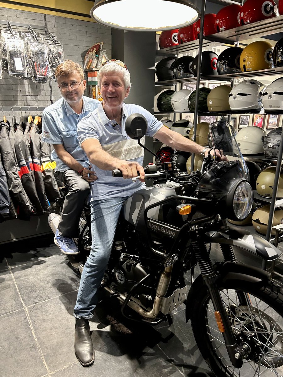 Took the opportunity to visit a Royal Enfield dealership in Delhi. One of the increasing exports from India to the world