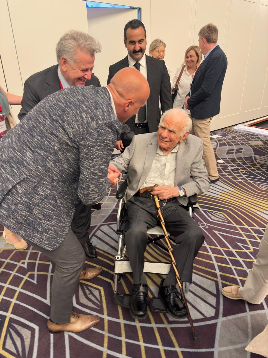 DrBaskaya's tweet photo. 📷📷 A Beacon of Wisdom at the 3rd Rhoton Society Meeting: Prof. M. Gazi Yasargil 📷📷
Prof. Yasargil's contributions have forever shaped the landscape of microsurgery, and his dedication to advancing the field has left an indelible mark. His wisdom serves as a guiding light. https://t.co/93KrovZtPy