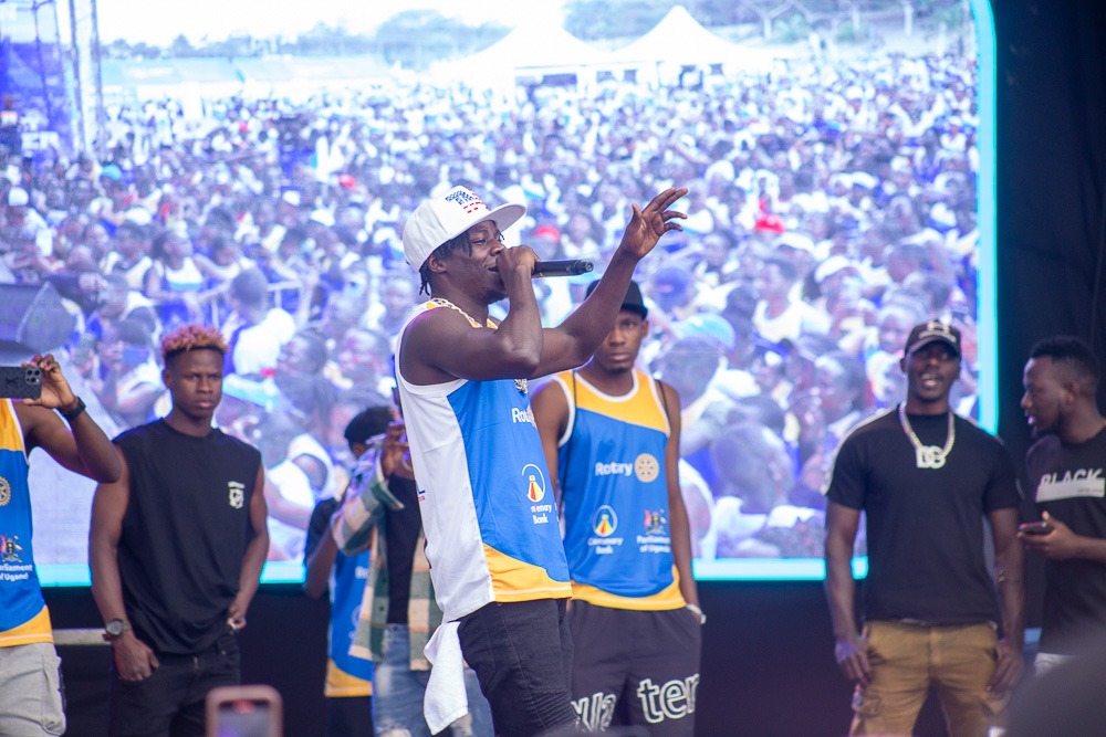 RotaractD9214's tweet image. You know me sitya danger  singer @AlienSkinUg graces Kololo  #RunForHope  #RotaryCancerRun23