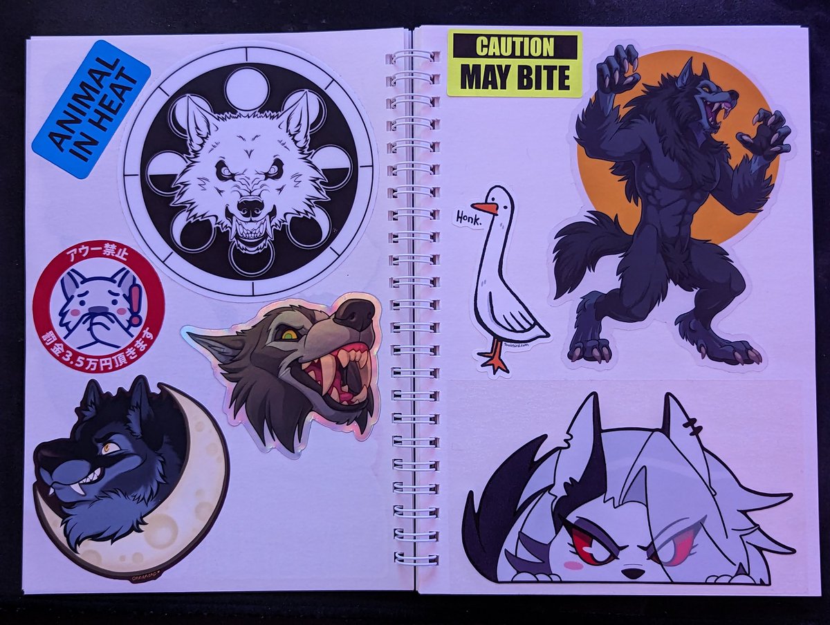 Started populating the amazing sticker book I got from <a href="/tinybunner/">Bunner</a> at TFS! Such a cool way to keep your stickers organized.