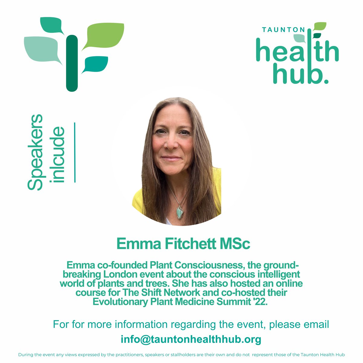 TauntonHealthhu's tweet photo. Emma co-founded Plant Consciousness, the ground-breaking London event about the conscious intelligent world of #plants and #trees. She has also hosted an online course for The #ShiftNetwork and co-hosted their Evolutionary #Plant #Medicine Summit '22. #taunton #health #wellbeing https://t.co/Qwb2cOpGrI