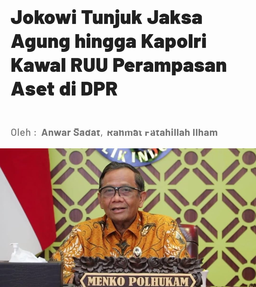 Secara umum, hal paling efektif dalam penanganan korupsi adalah adanya kewenangan aparatur hukum dalam hal perampasan aset koruptor itu sendiri. Bila UU terkait hal itu tidak pernah ada, negara justru akan terus dan terus dirugikan. 

Negara yang justru harus keluar uang untuk