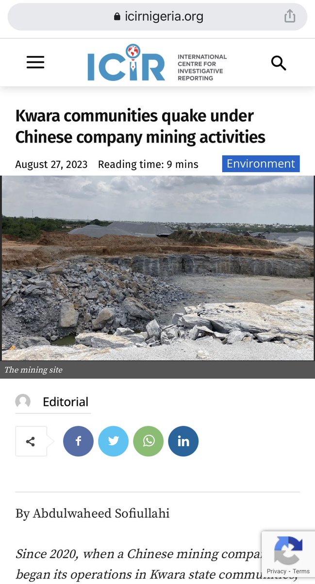 AbdulwaheedSof3's tweet photo. *Kwara communities quake under Chinese company mining activities*

By: Abdulwaheed Sofiullahi

Since 2020, when a Chinese mining company began its operations in Kwara state communities, it has left dozens of residents with life-threatening health issues. https://t.co/hdMXWf1cEX