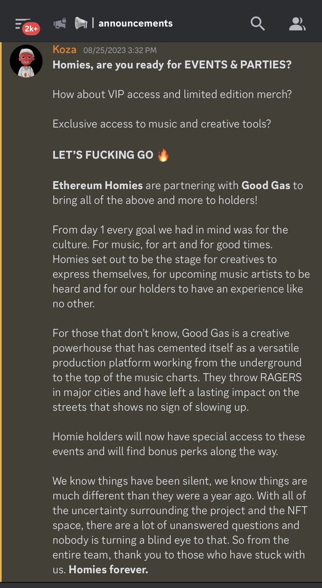 If you haven’t seen the latest announcement…👀🤫 

Homies x Good Gas ⛽️🤝