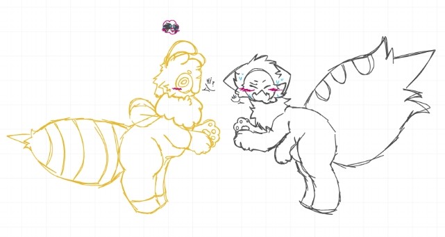 BlueBlushArctic's tweet image. 💛🐝 Honey Bee 🐝💛 x 🤎🕷 Spider Tranfur 🕷🤎

#kaijuparadise 
#kaijuparadiseart 
#kaijuparadiseoc