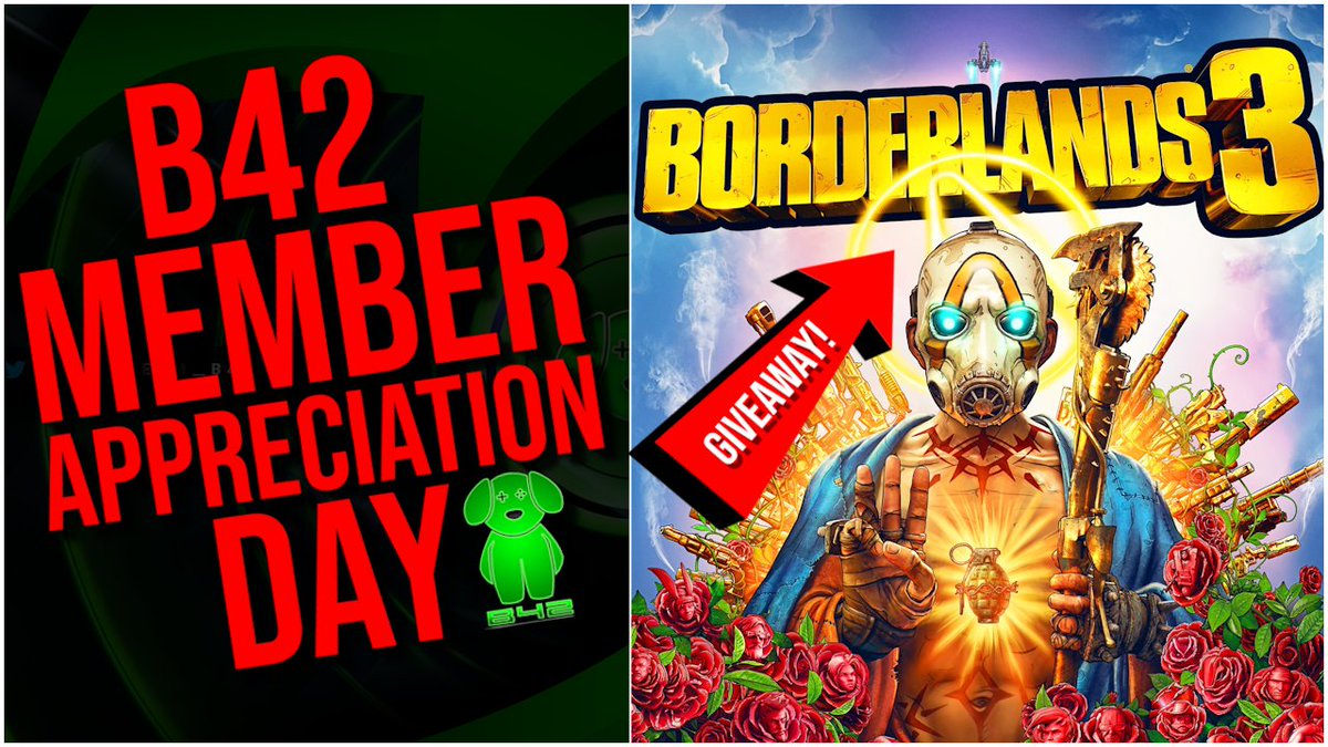 Team_B42's tweet image. B42 GIVEAWAY-BORDERLANDS 3 Steam code!      

To enter, simply LIKE this tweet.   Follows/comments/retweets are also nice but not required to win.   

Happy Member Appreciation Day!  
Winner will be announced this coming week #teamb42
