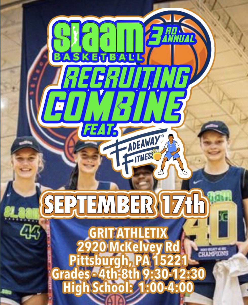 3 weeks until the Best Recruiting Event in the Region!!  Don’t miss out!  

Register Here:

forms.gle/x9JcMzUhdzsKoM…

Test yourself and get ready for School season with ⁦@FadeawayFit⁩ !!