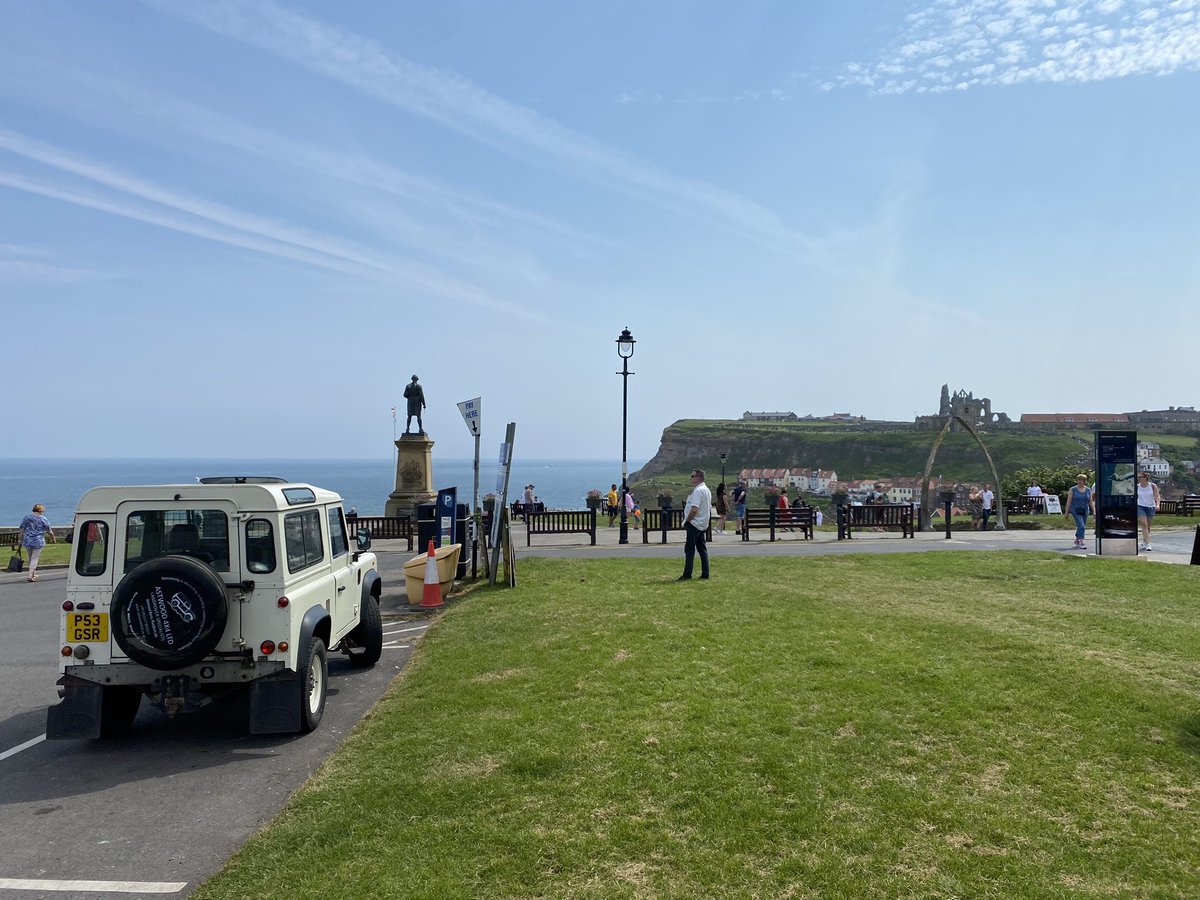 Out to sea. Whitby.  #Landrover #Defender