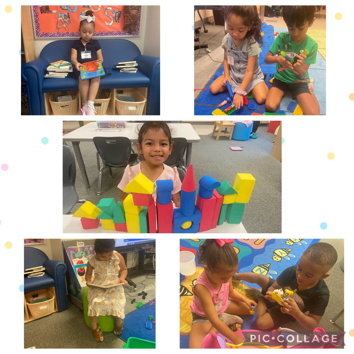 MrsMayberryPreK's tweet photo. One of the favorite parts of their day: free choice centers. Sharing, turn taking and using their imagination are just a few of my favorite skills they get to practice while they experience meaningful play. #LearningIsFun #ThompsonIsExcellence #CFBISDPreK https://t.co/d1IPB55yh8