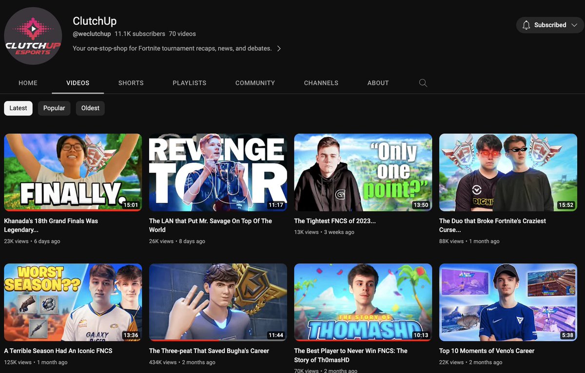 To our supporters:

Thank you for all the support recently. Just a few weeks ago we had less than 300 subs. Now we're on track to hit half a million views this month alone.

Just know: we’re only just getting started.

Love, 

The <a href="/WeClutchUp/">ClutchUp 🕹</a> Team