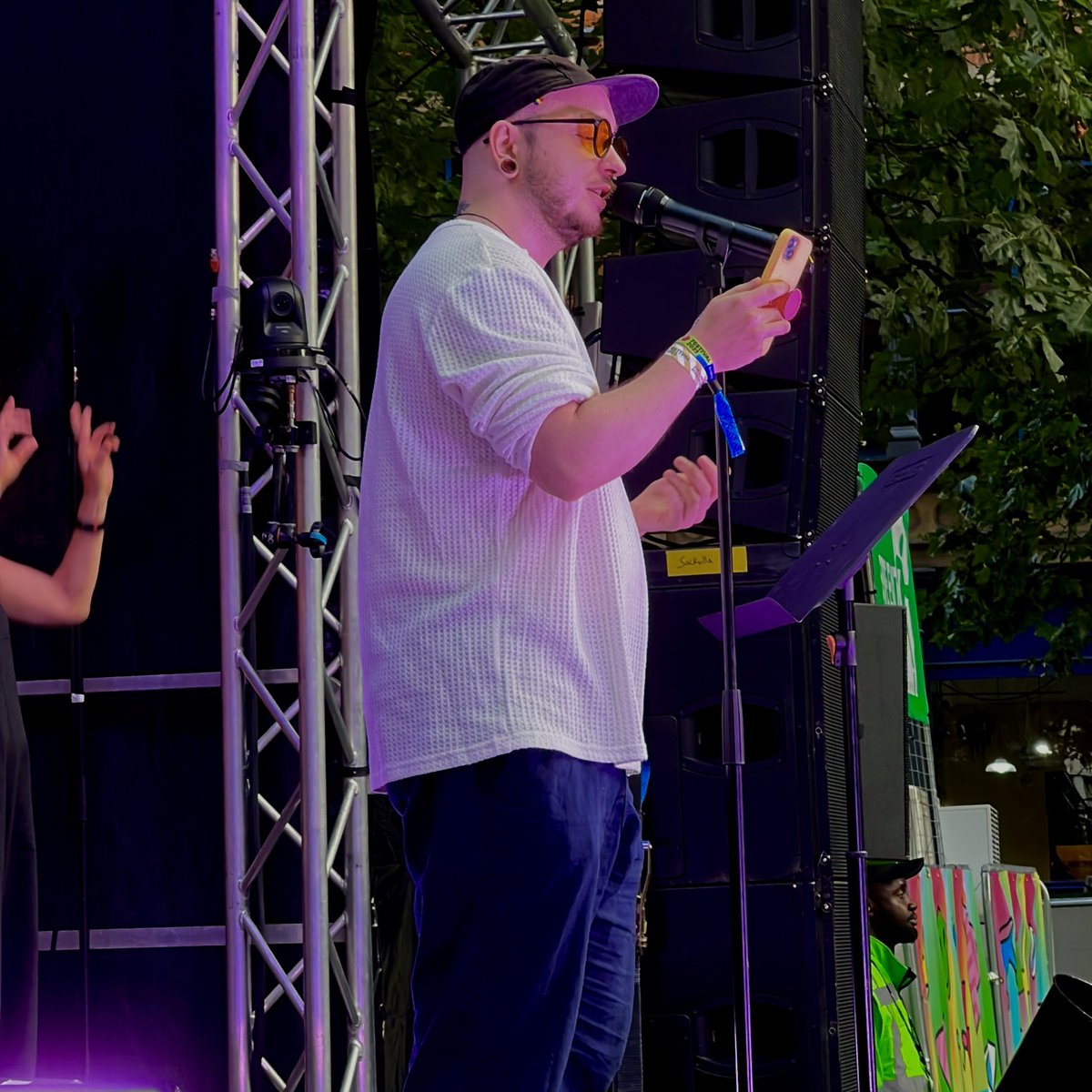 I am so honoured to have been on stage with such amazing voices from our community on Friday, as part of @manchesterpride Human Rights Forum I called for compassion & unity against colonialist, imperialist patriarchal capitalism. This is how we stop the hate!