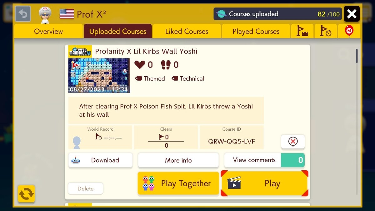 ProfXGaming1's tweet photo. #SuperMarioMaker2 #NintendoSwitch #ProfanityX, #Yoshi #LilKirbs14 @LilKirbs14 "Profanity X Lil Kirbs Wall Yoshi" Uploaded
Once again appreciate all your great content, & for clearing & the love on my Poison Fish Spit stage. I had a lot of fun building this one
QRW-QQ5-LVF https://t.co/1Q8c5pEi1S
