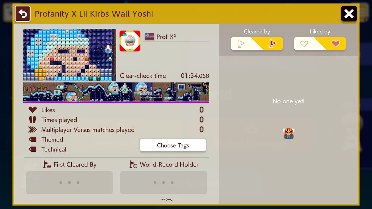 ProfXGaming1's tweet photo. #SuperMarioMaker2 #NintendoSwitch #ProfanityX, #Yoshi #LilKirbs14 @LilKirbs14 "Profanity X Lil Kirbs Wall Yoshi" Uploaded
Once again appreciate all your great content, & for clearing & the love on my Poison Fish Spit stage. I had a lot of fun building this one
QRW-QQ5-LVF https://t.co/1Q8c5pEi1S