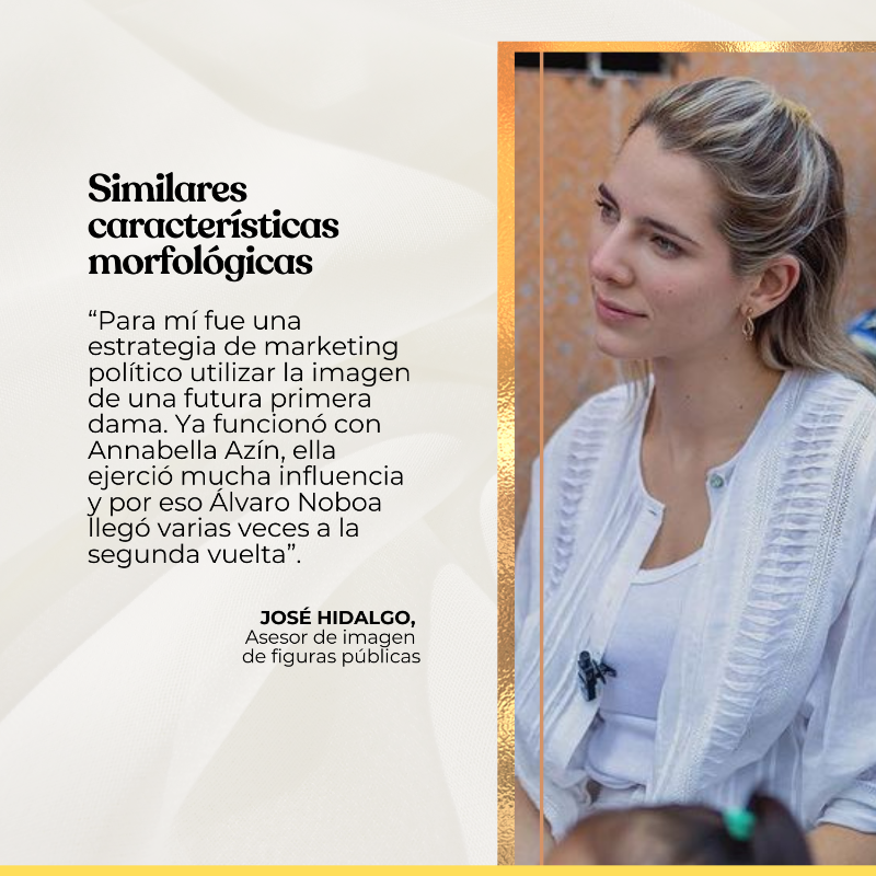 Expresoec's tweet photo. #SEMANA | En redes se habla de la similitud de Lavinia con la estética que manejó su suegra en tiempos de campaña. ¿Cómo esto aporta al candidato Daniel Noboa? Expertos en imagen y consultores políticos las ponen bajo la lupa,