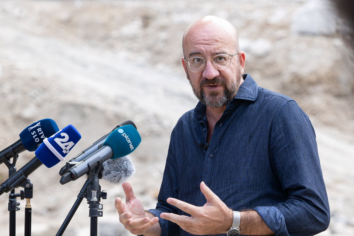 Vlada Republike Slovenije (@vladars) on Twitter photo President 🇪🇺 <a href="/EUCouncil/">EU Council</a> <a href="/CharlesMichel/">Charles Michel</a>: "Slovenia is facing a challenging situation, and we are considering concrete steps to be operational." President 🇪🇺 <a href="/EUCouncil/">EU Council</a> <a href="/CharlesMichel/">Charles Michel</a>: "Slovenia is facing a challenging situation, and we are considering concrete steps to be operational."
