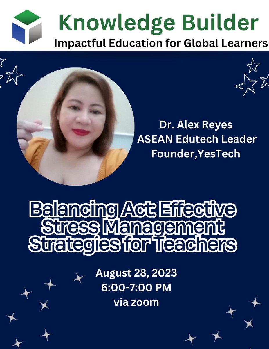 'Nurturing Minds, Empowering Educators: Join us on  for an enlightening session with Dr. Ale, a distinguished Mental Health Advocate, as she shares invaluable insights . Don't miss this opportunity to prioritize your well-being and enhance your teaching journey! #MindfulTeaching