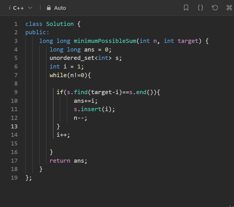 KhatikSwwapnil's tweet photo. Day 35 of #100DaysOfCode! 🚀 Crushed the "Find the Minimum Possible Sum of a Beautiful Array" challenge using unordered set #Cpp and #DSA #CodingChallengeVictory https://t.co/0KBmK3Y5Hk
