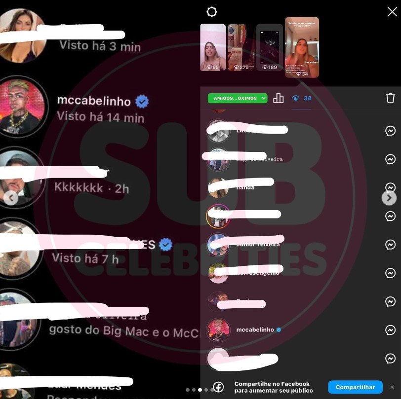 diretodomiolo's tweet image. 🚨AGORA: A suposta affair de Cabelinho divulgou algumas interações e fotos para provar que realmente é próxima do artista.

"O Mc contou para ela que havia terminado com Bella Campos, mas que a notícia ainda não havia sido oficializada publicamente."