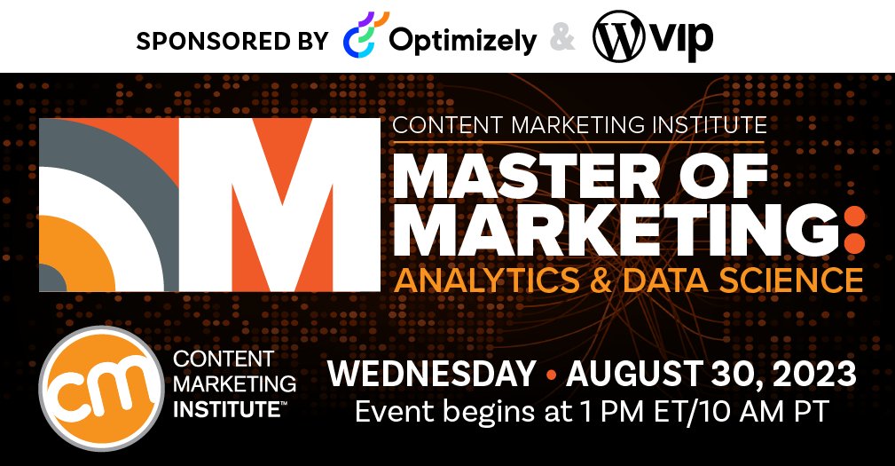 There's still time to register for this week's free webinar! Can't attend? Sign up to have a recording sent to you. #CMWorld

⚡️ Register: cmi.media/trg3