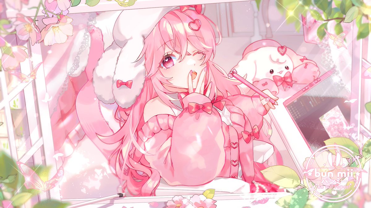 bun_mii's tweet photo. Pink morning  🐰🎀 https://t.co/xHjYqr6aI8