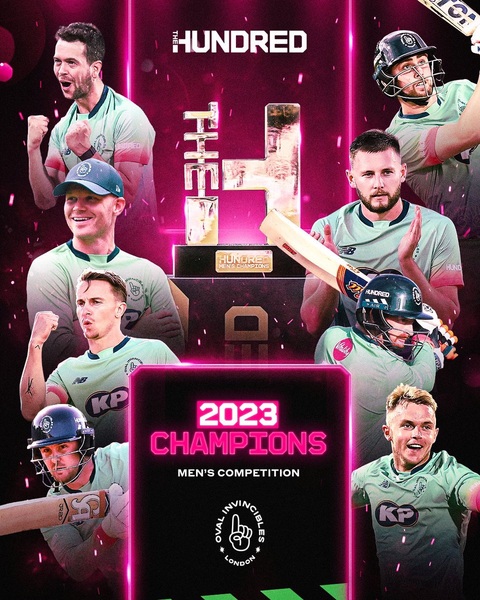 Your 2023 men’s champions… 🏆 OVAL INVINCIBLES 🏆 #TheHundred
