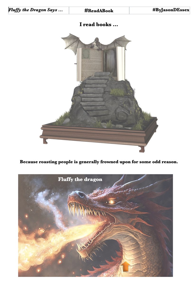ByJasonDEssex's tweet photo. Fluffy the Dragons Says ... Read a Book!
oh, and be sure to visit your local library too! https://t.co/MzTx0j20O8