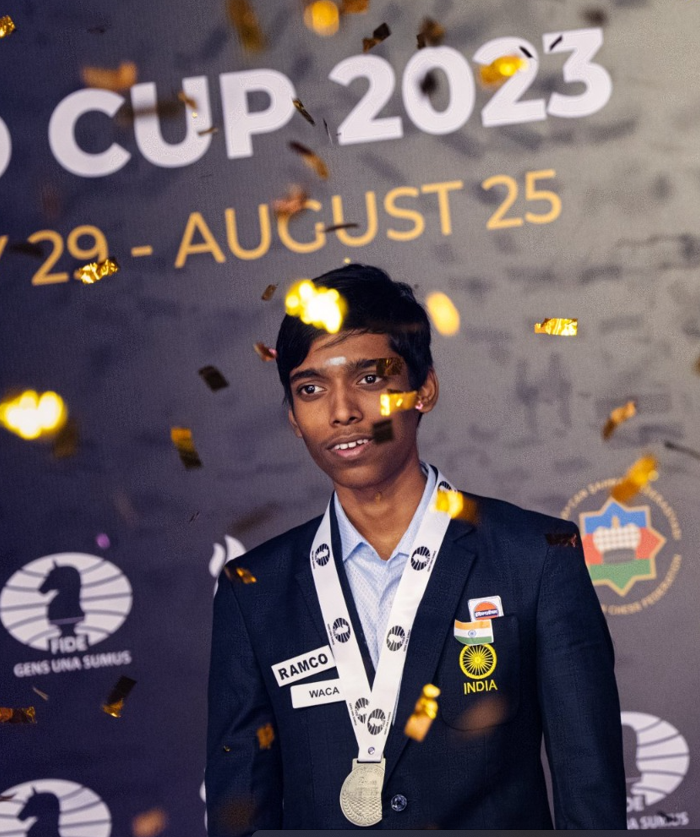 I would like to thank my sponsors Ramco cements, Venkataramaraja sir, Vellayan sir and Kanika Mam for having faith in me even when I went through rough time and helping to progress in my Chess journey! (1/2)