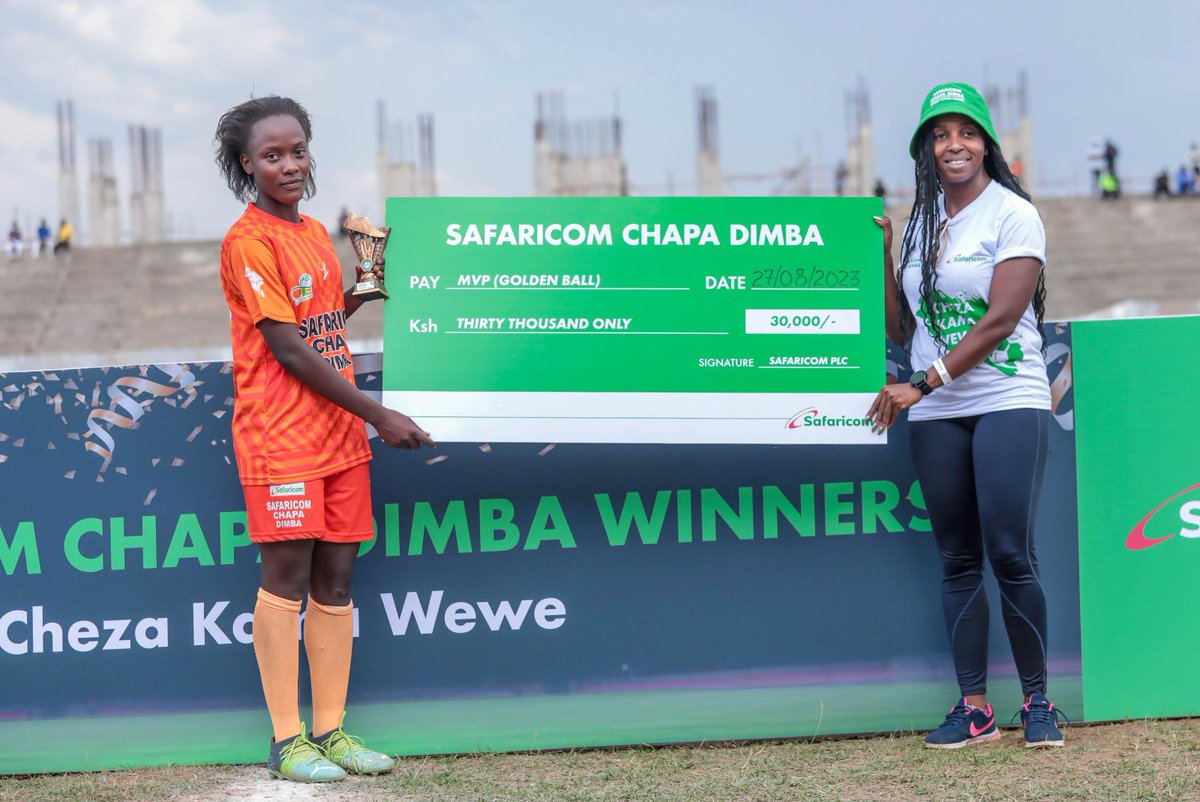 Girls' Most Valuable Player Marion Musanga of the #SafaricomChapaDimba Western Regional Finals! #FootballKE 📸: Safaricom PLC