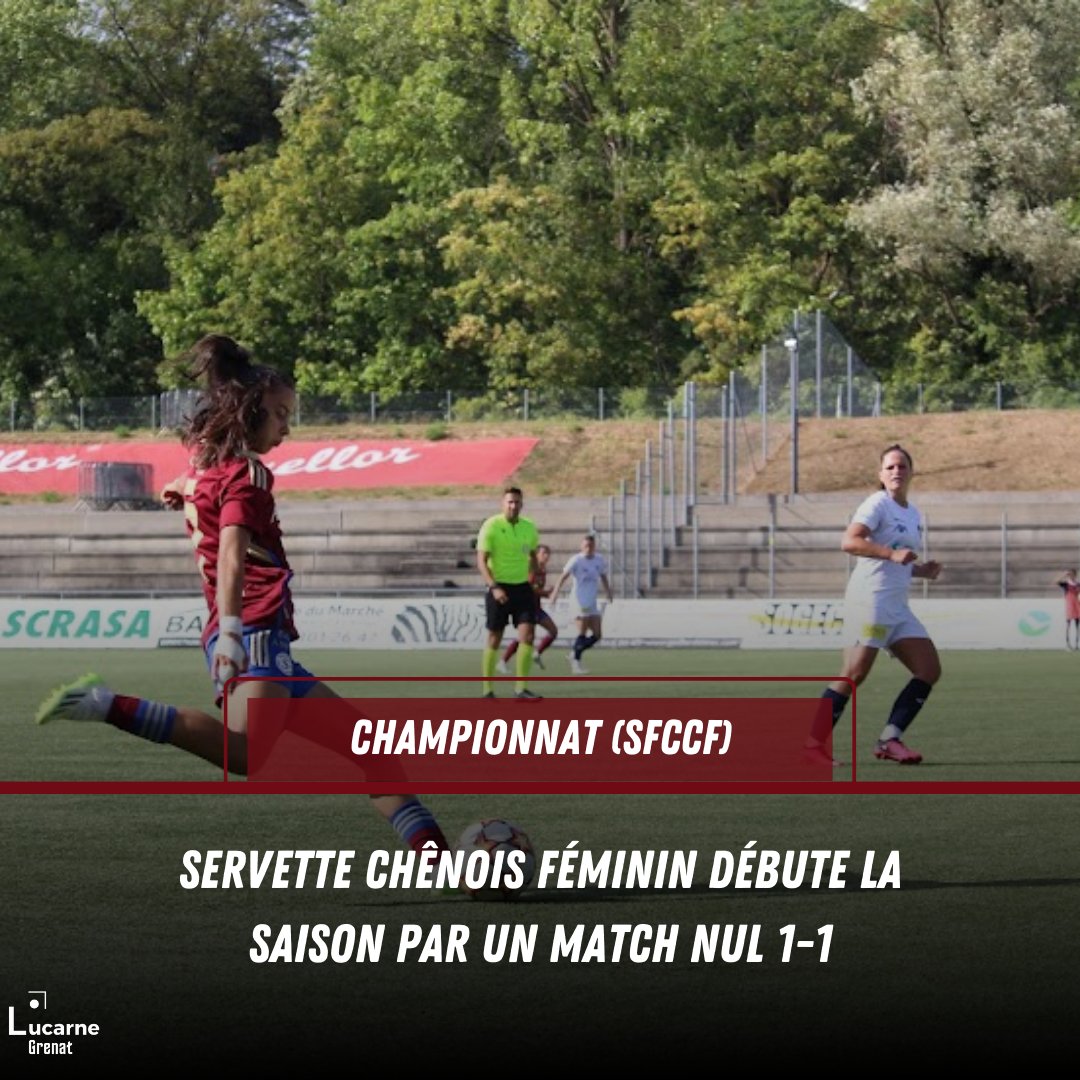 LucarneGrenat's tweet photo. 🗞️ 𝙉𝙤𝙪𝙫𝙚𝙡 𝙖𝙧𝙩𝙞𝙘𝙡𝙚
😒 Malgré un début de match tonitruant Le SFCCF ne peut faire mieux qu'un match nul 1-1 face à Lucerne pour son premier match de la saison.
🔗 https://t.co/QMCGm9gpEc
📸 @santh_gva
#SFCCF #Servette #AWSL https://t.co/dGZxoVD81q