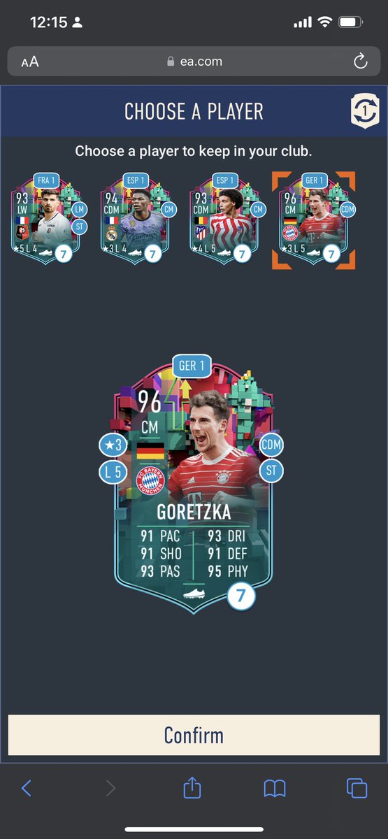 Pipgomez7's tweet photo. @FIFA22_INFO Crying in Goretzka 98 https://t.co/DUw1fJuOro