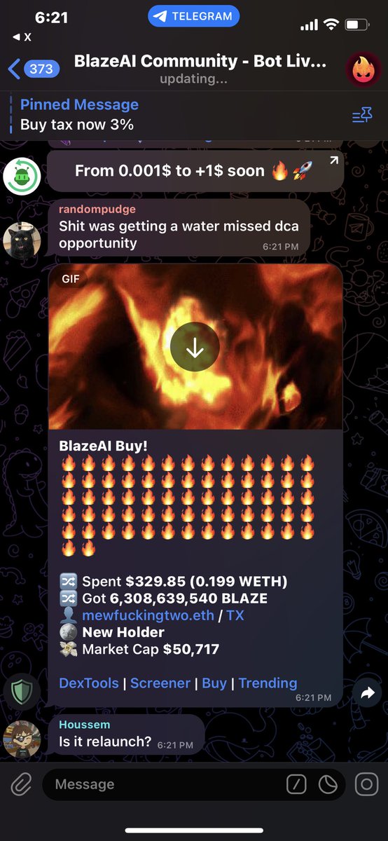 Uchiha_Obitokun's tweet image. Stealth launch not up to 2 hours !!

$BLAZE
Chads are CHADDING!  Don’t miss 

t.me/blazeaientry

#BOT #utlity