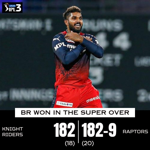 IPL_India_T20's tweet photo. With Virat Kohli's amazing innings and Hasaranga's clever bowling in the Super Over put Pat Cummins' effort in vain. 👌

#GazabAndaz #BRvKKR https://t.co/RL36Oj6Rf4