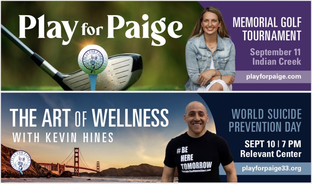 An evening of hope and inspiration 9/10 followed by a really fun golf event 9/11/23! You don’t want to miss these events! #playforpaige33 #p4p33 #beheretomorrow