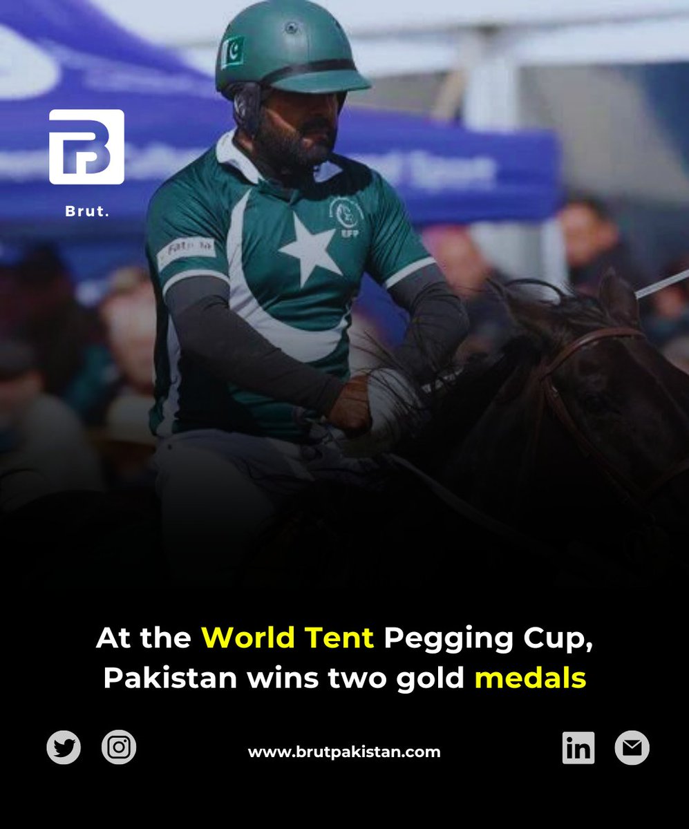 At the World Tent Pegging Cup, Pakistan wins two gold medals
Click the following link for more details:
brutpakistan.com/at-the-world-t…
.
.
#tentpegging #polo #equestrian #horses #showjumping #studfarm #dressage #worldforhorses #dmforinquiry #equestriansports #equinehealth #eventing