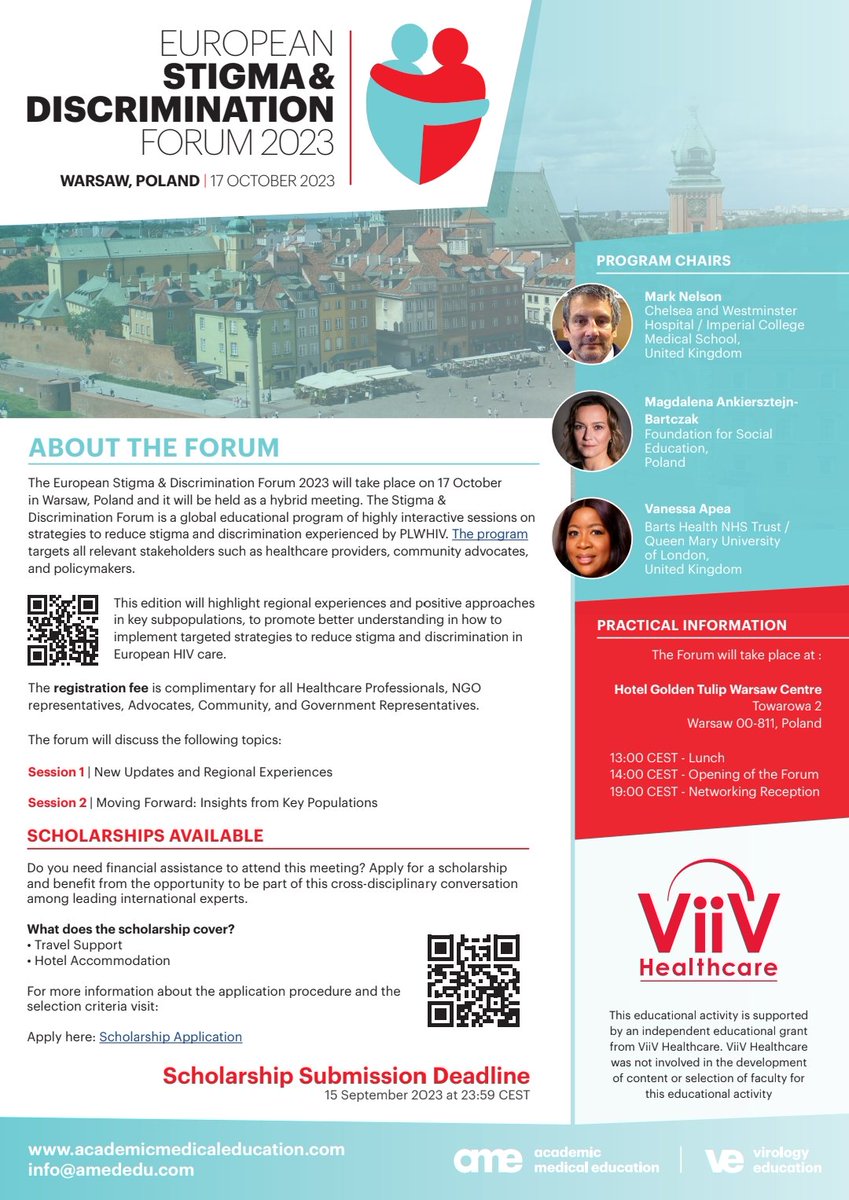 SOLNAC_'s tweet photo. The European Stigma &amp; Discrimination Forum 2023 will take place in Warsaw, Poland on 17 October 2023.
#STIGMAFORUM  #AsiaHIVCascade #Somaliland #Somali https://t.co/e8rx3opNBn