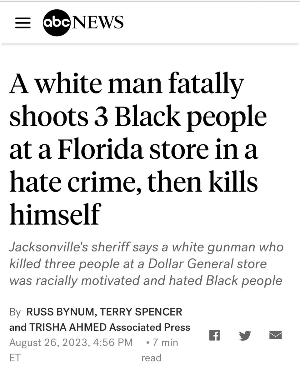 QasimRashid's tweet image. NAACP looked at Florida’s racist policies &amp;amp; issued a Florida travel warning for Black people in May. DeSantis called it a stunt.😐

Let’s be clear—this wasn’t a random terrorist attack, it was the inevitable predictable result of state sanctioned white supremacy. 
#Jacksonville