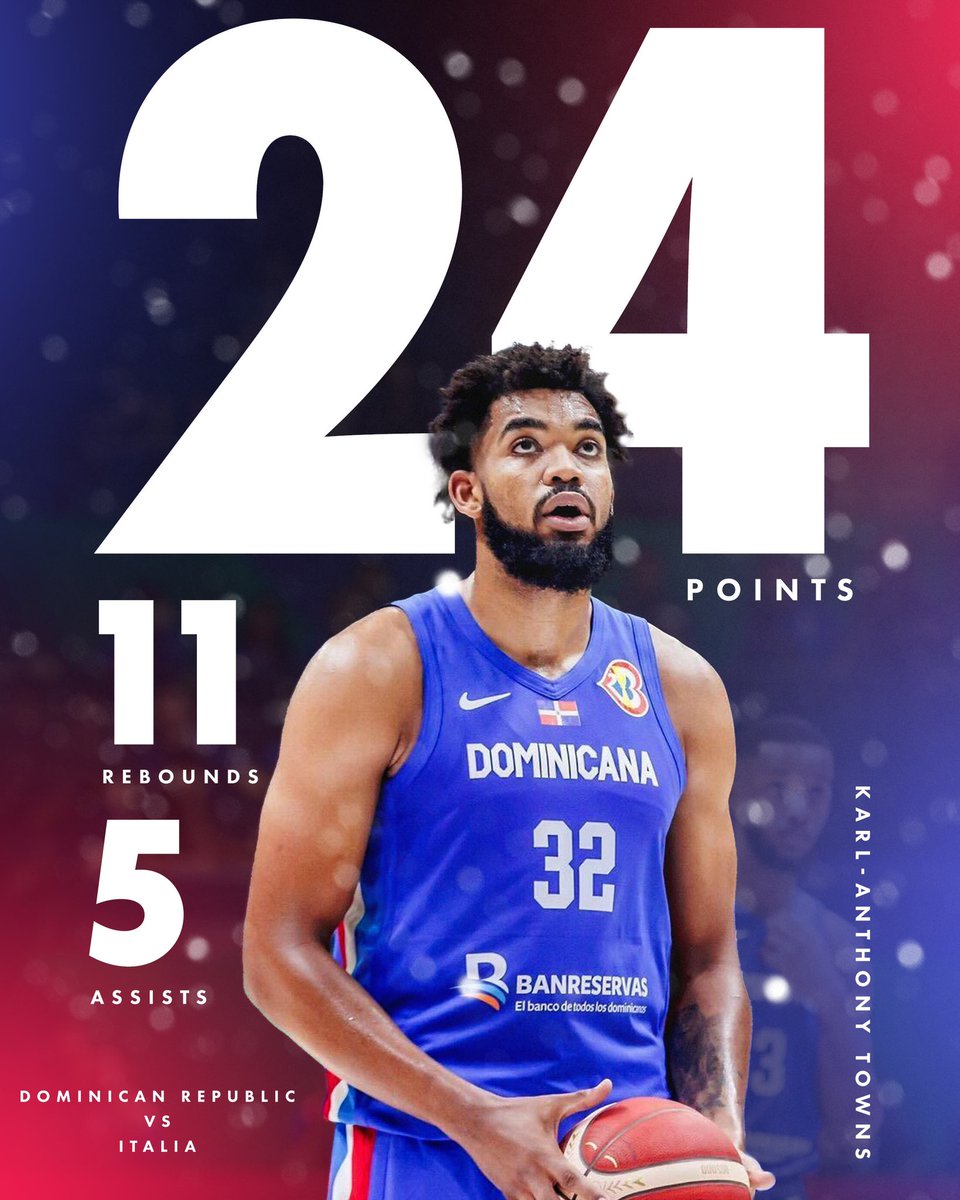 Timberwolves's tweet photo. 2 games. 2 double-doubles. 2 wins. 🇩🇴 https://t.co/JXmPPCb4tv
