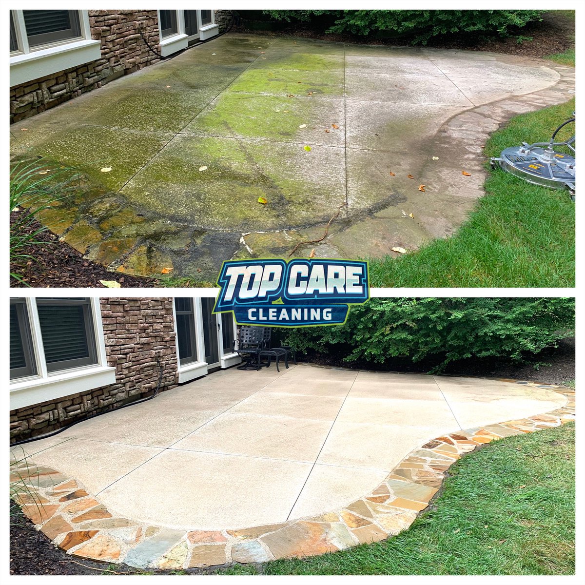 Wow! That patio looks brand new! #pressurewashingservice #beforeandafter #pressurewashingservice