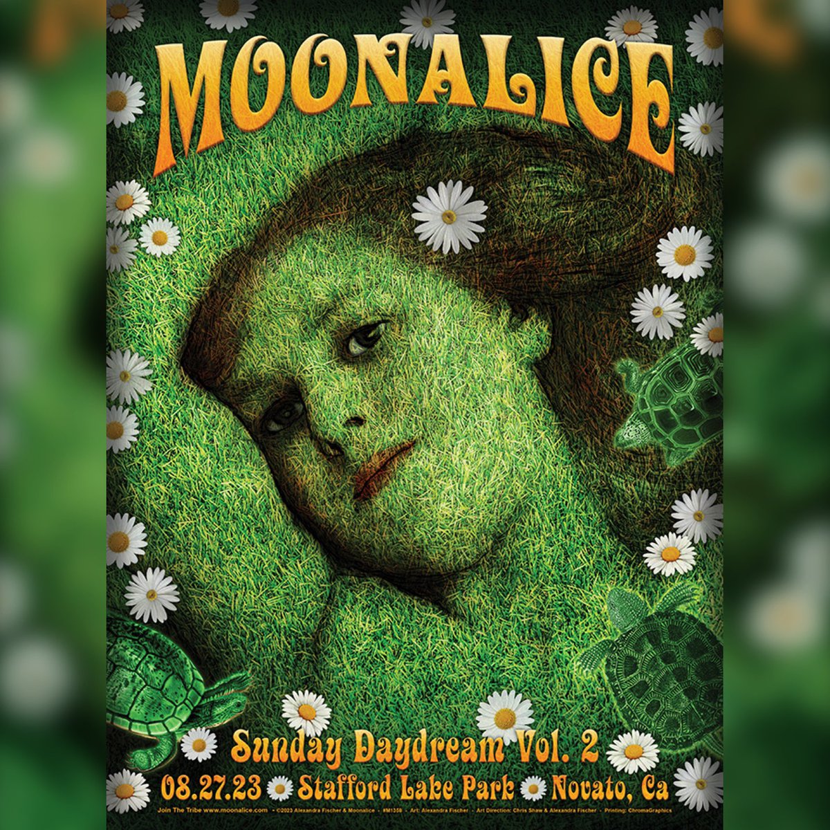 My poster for today’s <a href="/Moonalice/">Roger McNamee</a> set at the Sunday Daydream Vol. 2 show at Stafford Lake Park in Novato ….. Dream a little dream ... #rockposter #psychedelic #jamband