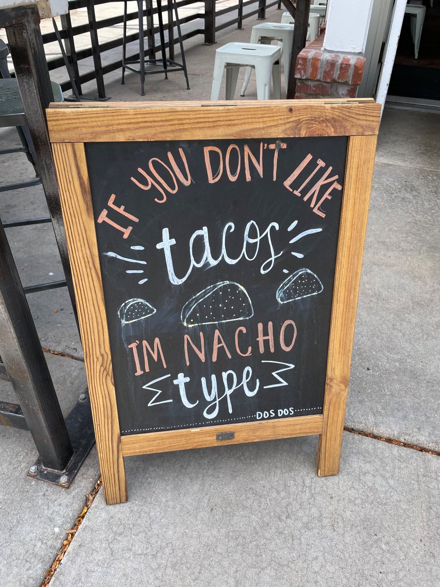 Cuellar414's tweet image. Saw this funny sign in front of a restaurant in #coloradosprings #tacos #streetsign