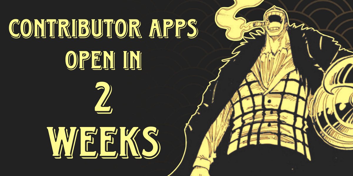 Only 2 weeks until our Contributor Apps open! Mark the date! ⏳